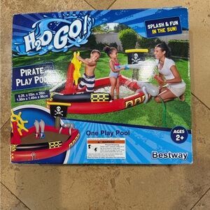 Pirate ship blowup play Pool &splash pad for Kids Toddlers NWT H2O Go! Bestway